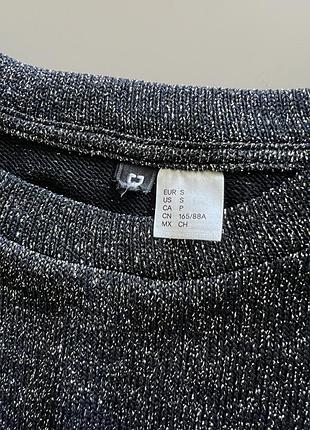 Лонгслів люрексовий divided (h&m basic) 4