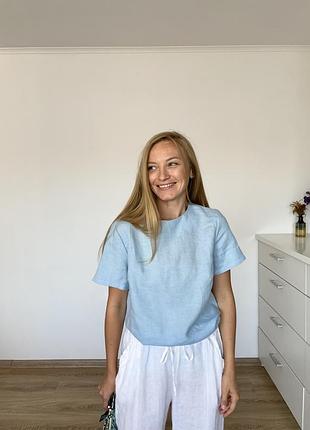 Блуза футболка лляна
