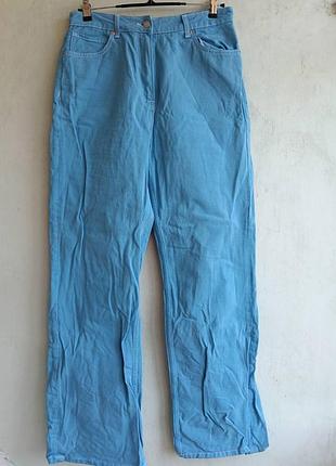 Ярко голубые джинсы палаццо, wide leg, 12 размер next