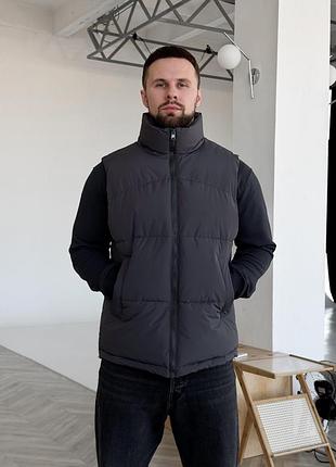 Жилетка безрукавка мужская well серая графит р. s, m, l, xl