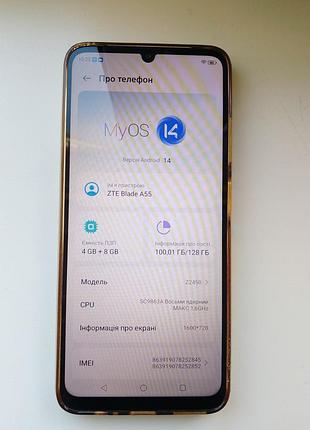 Смартфон zte blade a55 4+8/128гб 3