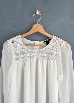 Шифонова біла блузка h&m 3