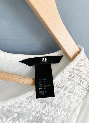 Шифонова біла блузка h&m 8