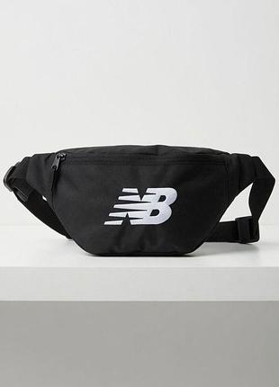 Бананка new balance черная унисекс 34×14 см, поясная сумка oxford 1000d с вышитым логотипом