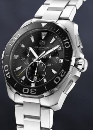 Чоловічі годинники tag heuer aquaracer chronograph 300m cay111a quartz black