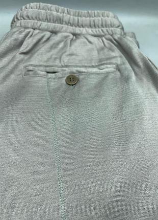 Cortigiani штани на кулісці чоловічі бежеві quiet luxury sport chic soft tailoring 2
