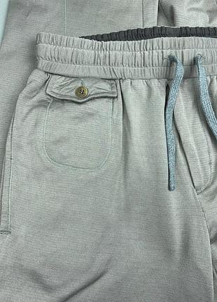 Cortigiani штани на кулісці чоловічі бежеві quiet luxury sport chic soft tailoring 5