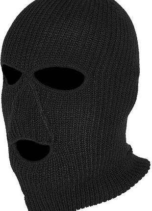 Шапка-маска вязаная norfin knitted bl (черная / 100% полиэст.) р.l