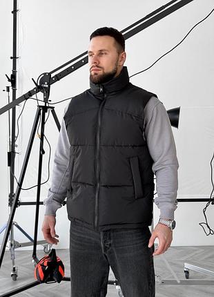 Жилетка безрукавка чоловіча well чорна р. s, m, l, xl
