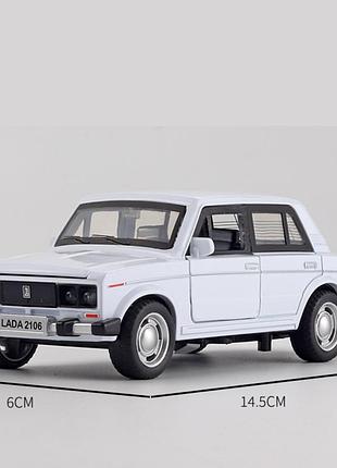 Ваз-2106 «жыгули» белая 1:32 4