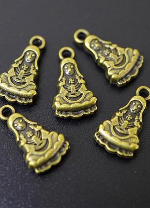 Амулет у кошелек гуань инь под бронзу 10 штук