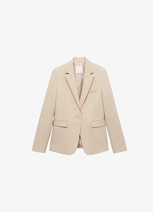Шикарный молочный женский пиджак mango 3