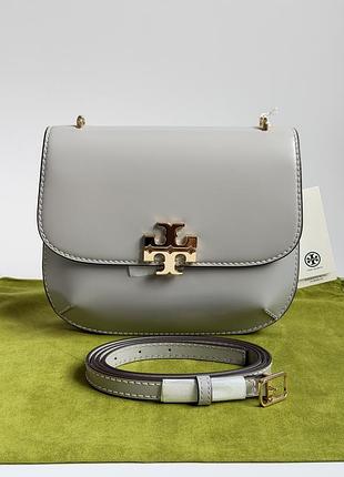 Жіноча сумка tory burch tory burch eleanor slim saddle bag bay gray