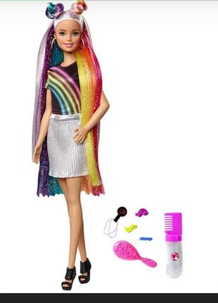 Кукла barbie радужная и блестящая barbie 5