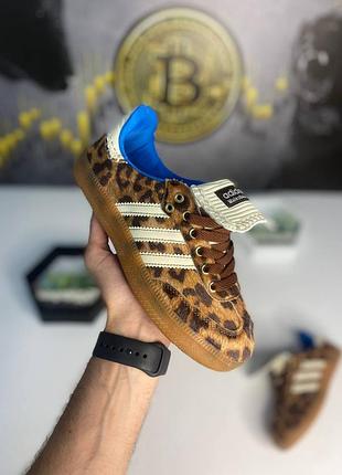 Стильні жіночі кросівки adidas samba wales bonner pony leopard