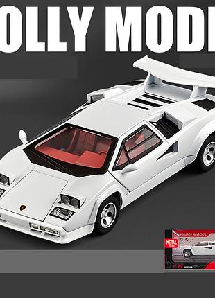 Lamborghini countach 1989 біла масштаб 1:32