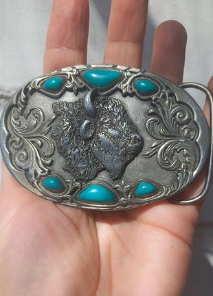 Винтажная пряжка сша arroyo grande buckle с бизоном