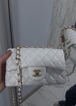 Сумка chanel, біла 2