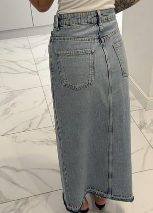 Джинсова спідниця максі pullandbear 4