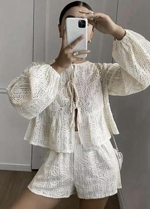 Хіт сезону! ідеальний костюм в стилі boho шорти, топ