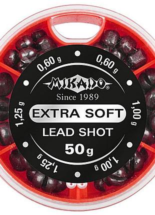 Грузки дробь mikado extra soft lead shot oms-mb-50 набор 50гр.