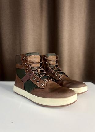 Мужские кожаные ботинки timberland davis square mid (orig, 41.5 / 26 см)