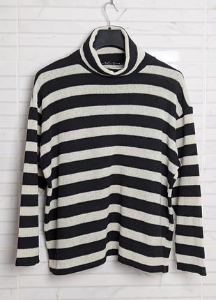 Свитер zara женский оверсайз в полоску