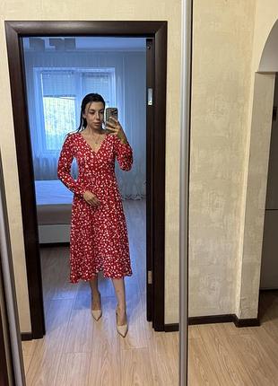 Довга сукня в горох , сукня рубашка