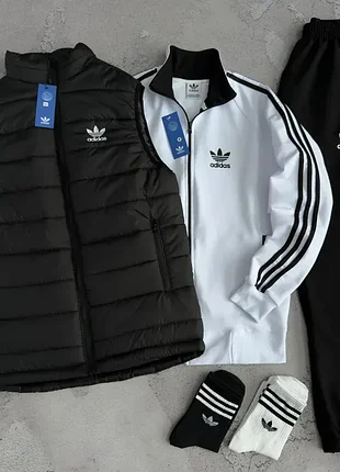 Набор adidas унисекс: жилет-кофта-брюки-носочки 2 пары