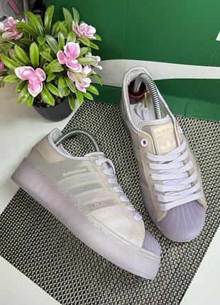 Оригинальные кроссовки adidas superstar jelly violet
