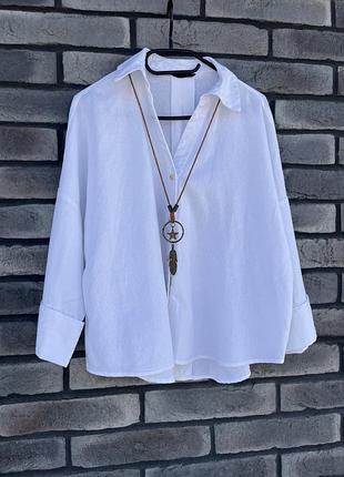 Блуза zara льон
