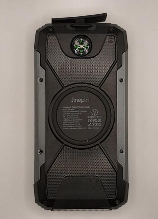 Павербанк 26800mah jinepin pn-w25 с шнурами и солнечной панелью и беспроводной зарядкой