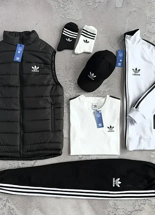 Набір adidas: жилет-кофта-штани-футболка-кепка-шкарпетки 2 пари🔥