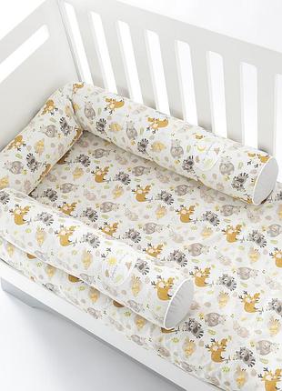 Бортик валик защитный мультифункциональный papaella 60х15 см 120х15 см детская кроватка