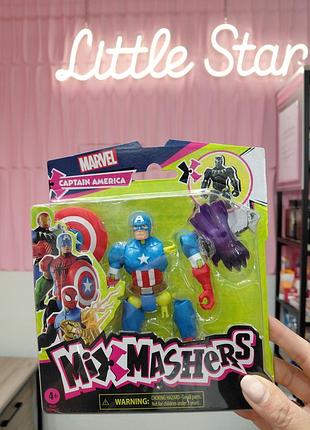 Игровая фигурка marvel captain america из серии mixmashers от бренда hasbro