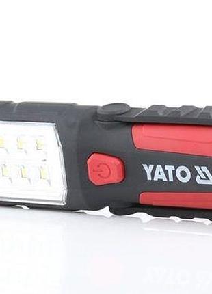 Фонарь led на батарейки 3х аа, 8+1 диод, крюк+магнит, 3 режима света [50], yt08513