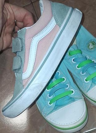 Дитячі кеди crocs та vans 5