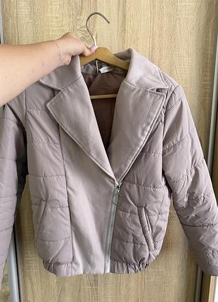 Куртка демісезонна пудрова, розмір s-m (42-44)