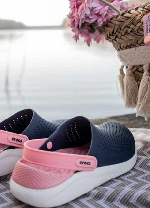 Крокси lite ride crocs clog navy melom 🐊