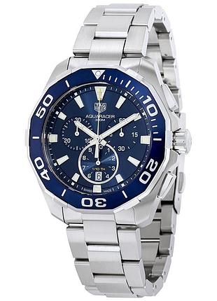 Чоловічі годинники tag heuer aquaracer chronograph 300m cay111b quartz blue