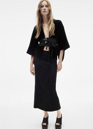 Вовняна максі спідниця zara