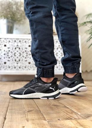 Беговые кроссовки пума puma hybrid runner v2 black, чоловічі кросівки пума чорні2 фото