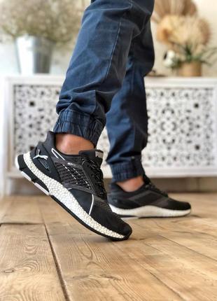 Бігові кросівки пума puma hybrid runner v2 black, чоловічі кросівки пума чорні