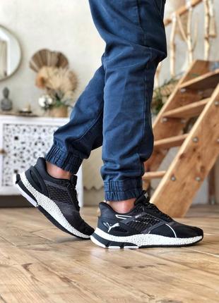 Беговые кроссовки пума puma hybrid runner v2 black, чоловічі кросівки пума чорні4 фото