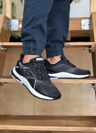 Беговые кроссовки пума puma hybrid runner v2 black, чоловічі кросівки пума чорні10 фото