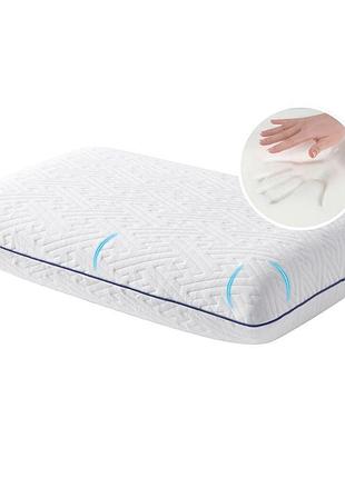 Подушка ортопедична sleepwell 60х40х13 см ideia анатомічна з ефектом пам'яті на боці, спині та животі, з наволочкою