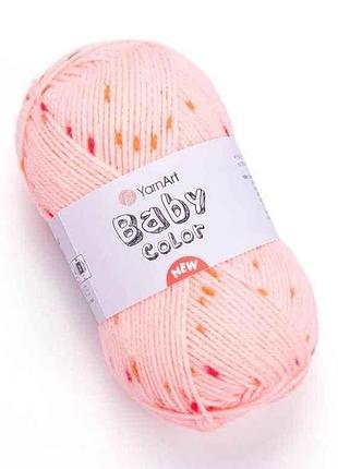Пряжа baby color персиковий 100% акрил 150м 50г 5шт/уп 208 тм yarnart