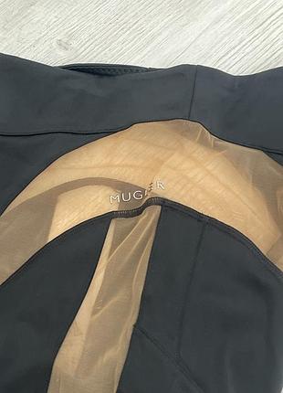 Легінси mugler x h&m black beige mesh panel stirrup 6
