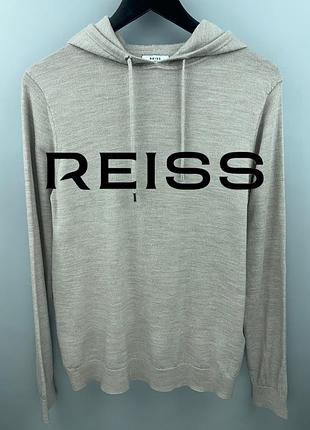 Reiss london extrafine merino мериносове худі чоловіче бежевий вовна