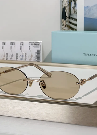 Жіночі сині овальні сонцезахисні окуляри tiffany tf3104d тіффані срібна фурнітура